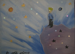 Peinture intitulée "Le Petit Prince" par Josette Bourgeois, Œuvre d'art originale