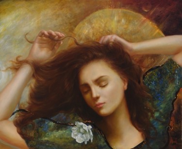 Pintura titulada "Adam & Eve: The cre…" por Ana Pardo - The Lady Of Painting, Obra de arte original, Oleo