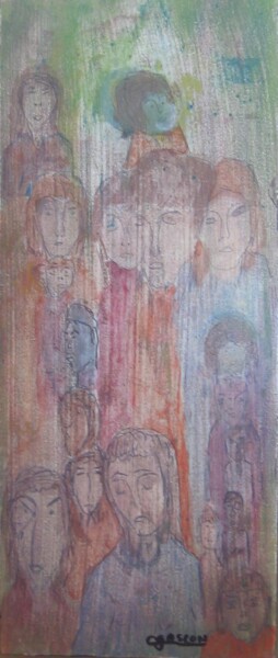 Salle d'attente Peinture intitulée "Salle d'attente" par Claude Gascon, Œuvre d'art originale, Acrylique