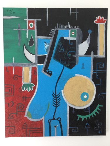 Peinture intitulée "MADAME" par David Josset, Œuvre d'art originale, Huile