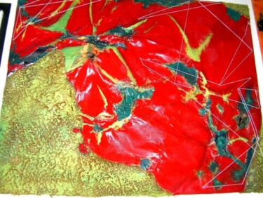 Peinture intitulée "Dune 2" par Séverine Joly (Carré comme Orange), Œuvre d'art originale, Huile