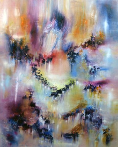 Peinture intitulée "Channel Marina -" par Muriel Cayet, Œuvre d'art originale
