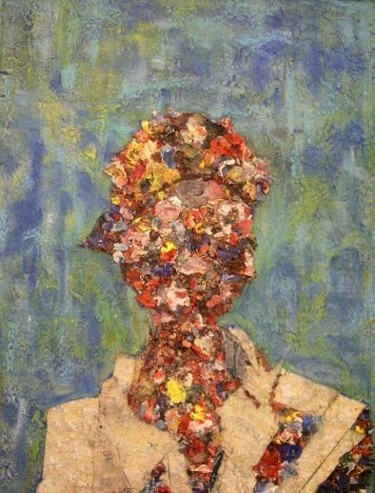 Peinture intitulée "autoportrait.JPG" par Mahcer, Œuvre d'art originale