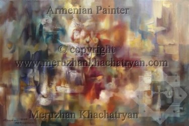 Картина под названием "Not concentrated at…" - Meruzhan Khachatryan, Подлинное произведение искусства, Масло
