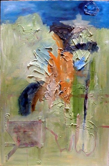 Painting titled "Last Train To Pisa" by Angelo Di Pietrantonio, Original Artwork, Oil