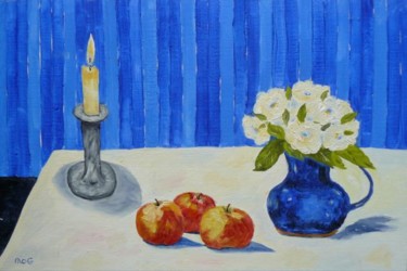 Peinture intitulée "Le Pichet du Père L…" par Mog, Œuvre d'art originale, Huile