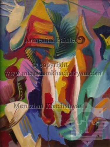 Картина под названием "Imagination of colo…" - Meruzhan Khachatryan, Подлинное произведение искусства