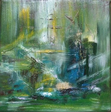 Painting titled "Ecologic city" by Christelle Veron Cherbonnier, Original Artwork