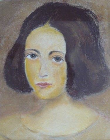Peinture intitulée "Jeune fille" par Mog, Œuvre d'art originale, Huile