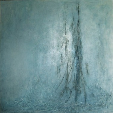 Peinture intitulée "La cicatrice bleue" par Marie-Sylvie Riviere, Œuvre d'art originale
