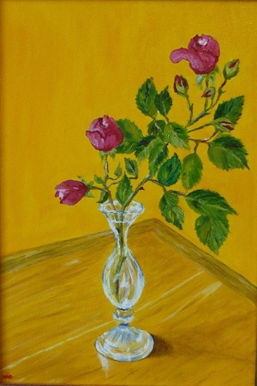 Peinture intitulée "Petite branche d'un…" par Mog, Œuvre d'art originale, Huile