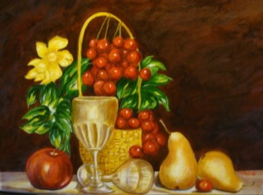 Peinture intitulée "Abondance" par Mog, Œuvre d'art originale, Huile
