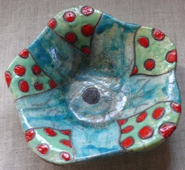 Design titled "coupe bleue" by Armelle Colombier, Original Artwork, Ceramics