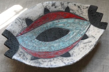Design intitulée "coupe verte" par Armelle Colombier, Œuvre d'art originale, Céramique