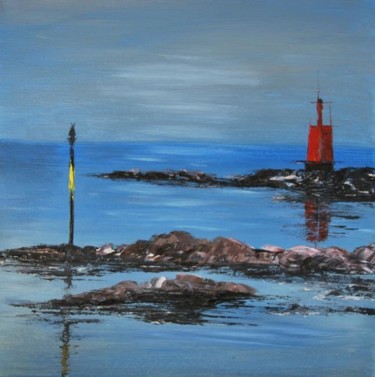 Peinture intitulée "Balise de chenal et…" par Patrice Butel, Œuvre d'art originale, Huile