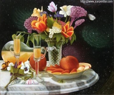 Painting titled "Le jus de pomme" by Jeremy Carpentier, Original Artwork, Other