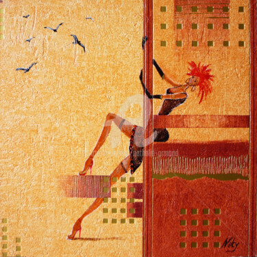 Peinture intitulée "La bimbo" par Nathalie Armand, Œuvre d'art originale, Huile