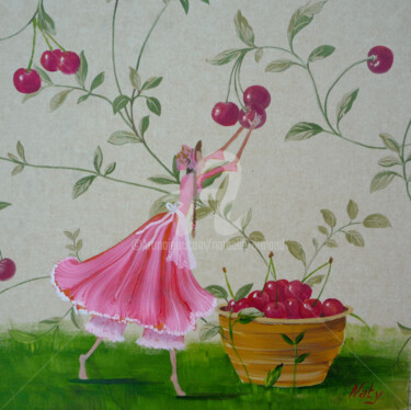 Peinture intitulée "La cueillette" par Nathalie Armand, Œuvre d'art originale, Huile