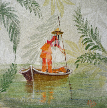 Peinture intitulée "la petite chinoise" par Nathalie Armand, Œuvre d'art originale, Huile