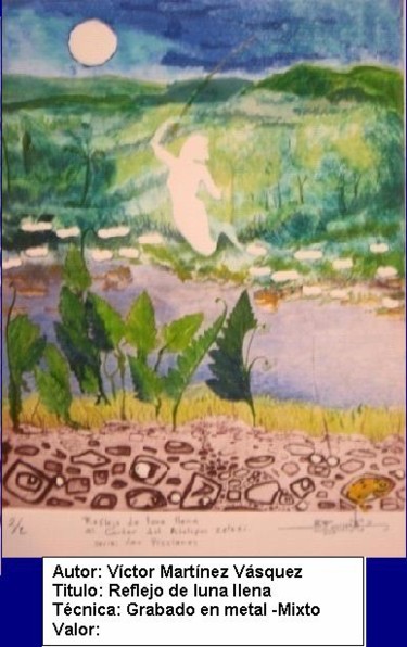 Pintura titulada "Titulo: Reflejo de…" por Víctor Martínez Vásquez, Obra de arte original