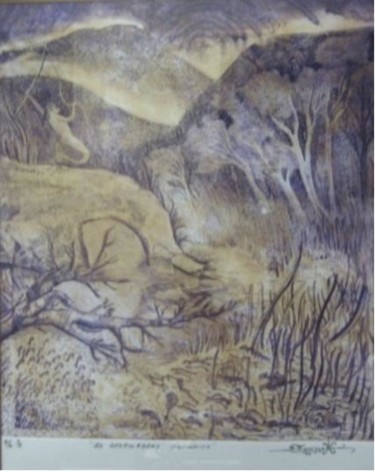 Pintura titulada "El desfiladero Pisc…" por Víctor Martínez Vásquez, Obra de arte original, Oleo