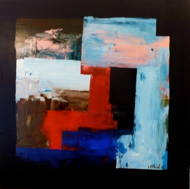 Peinture intitulée "LA TERRE" par Edwige Leprin, Œuvre d'art originale, Huile