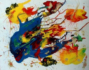 Peinture intitulée "Poulpe" par Joel Jambou, Œuvre d'art originale, Huile