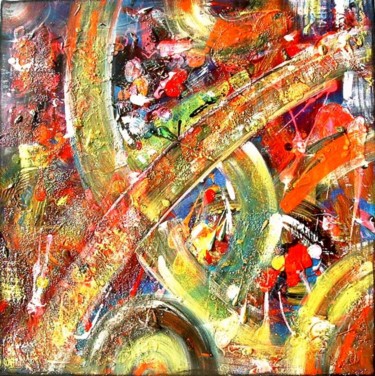 Peinture intitulée "Psychédélique" par Joel Jambou, Œuvre d'art originale, Huile