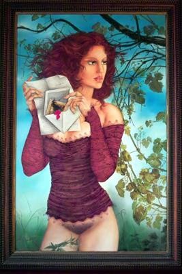 L'indiscrète Painting titled "L'indiscrète" by Sophie Busson, Original Artwork