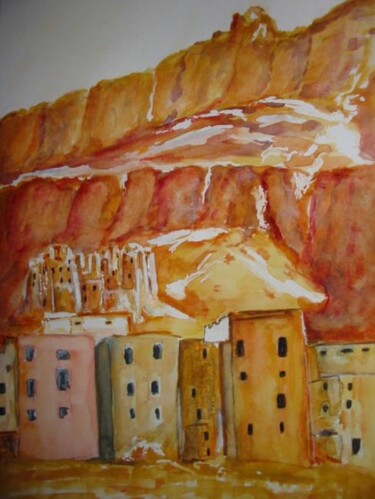 Peinture intitulée "Village Marocain." par Philippe Allier, Œuvre d'art originale