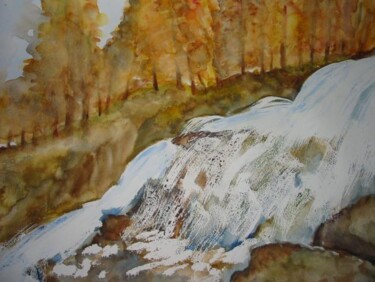 Peinture intitulée "Le torrent." par Philippe Allier, Œuvre d'art originale