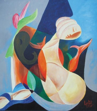 Painting titled "Buttocks don't Lie" by Lk, Original Artwork, Oil