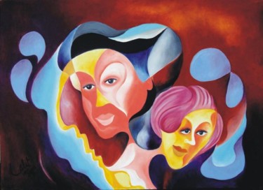Painting titled "Mystic grace" by Lk, Original Artwork, Oil