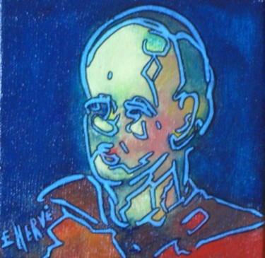 Peinture intitulée "Gaston" par Evelyne Hervé, Œuvre d'art originale, Huile