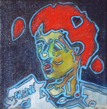 Peinture intitulée "Ginette" par Evelyne Hervé, Œuvre d'art originale, Huile