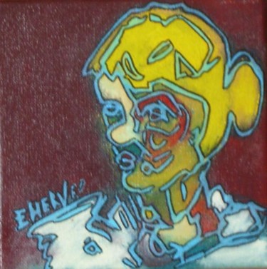 Peinture intitulée "Gertrude" par Evelyne Hervé, Œuvre d'art originale, Huile
