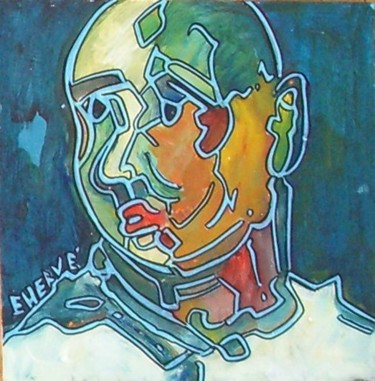 Peinture intitulée "Gustave" par Evelyne Hervé, Œuvre d'art originale, Huile