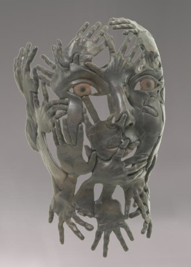 Sculpture intitulée "MUE" par Sak, Œuvre d'art originale, Bronze