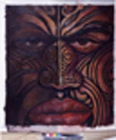 Peinture intitulée "LE VISIONNAIRE" par Joe Johnson, Œuvre d'art originale, Huile
