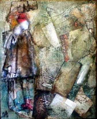 Peinture intitulée "Hans et Gretel" par Catherine Ausseur, Œuvre d'art originale