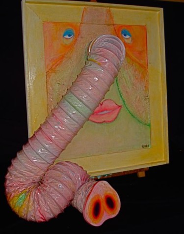 Sculpture intitulée "ELEPHANT A TROMPE R…" par Gerrit Gerard Visser, Œuvre d'art originale, Autre