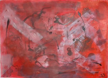 Peinture intitulée "B&W sur Magenta" par Joel Jambou, Œuvre d'art originale