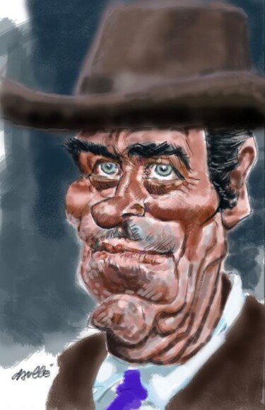 Peinture intitulée "Henry Fonda" par Bertrand Daullé, Œuvre d'art originale, Autre