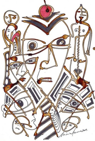 Pintura intitulada "cereja" por Mário Fresco, Obras de arte originais, Arquitetura