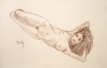NU COUCHé Dessin intitulée "NU COUCHé" par Marcel Clerc, Œuvre d'art originale, Autre