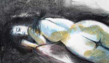NU DE DOS Dessin intitulée "NU DE DOS" par Marcel Clerc, Œuvre d'art originale, Autre