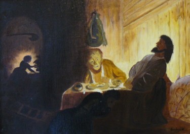 Peinture intitulée "Les pélerins d'Emma…" par Mog, Œuvre d'art originale, Autre