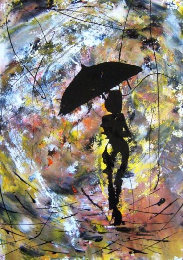 Pintura intitulada "SOMBRINHA" por Mário Fresco, Obras de arte originais