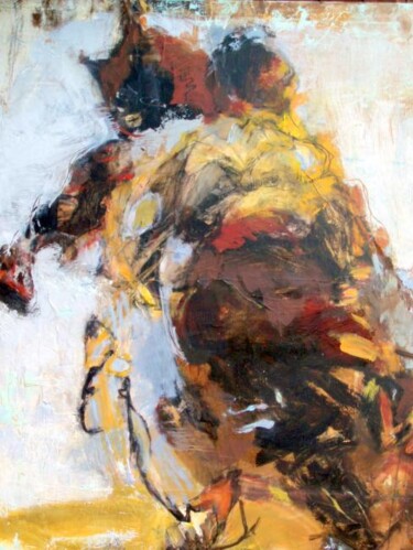 Peinture intitulée "ils patinaient" par Catherine Monmarson, Œuvre d'art originale