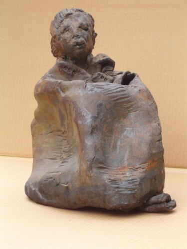 Sculpture intitulée "terre enfumee" par Catherine Monmarson, Œuvre d'art originale, Terre cuite
